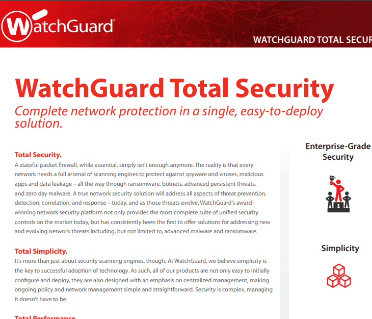 WatchGuard Total Security: UTM Subscriptions