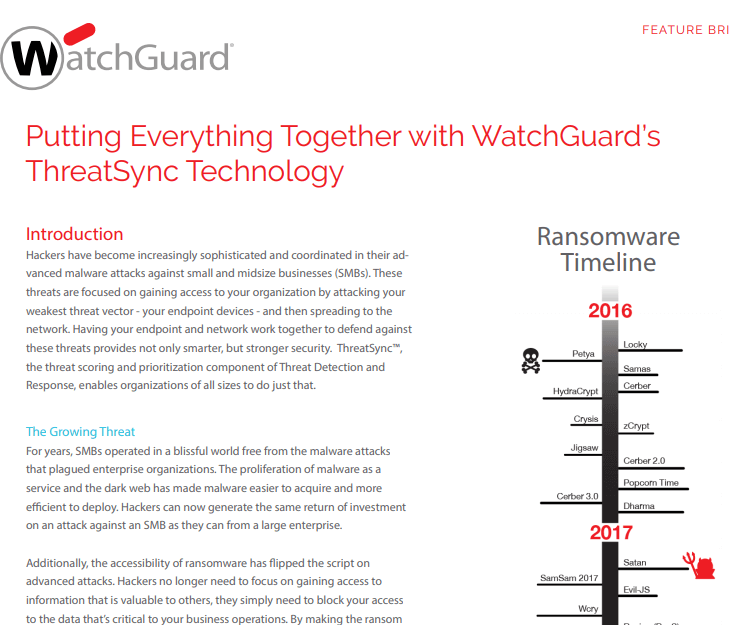 WatchGuard Feature ThreatSync