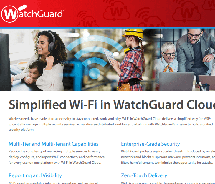 Simplified Wi-Fi in WatchGuard Cloud